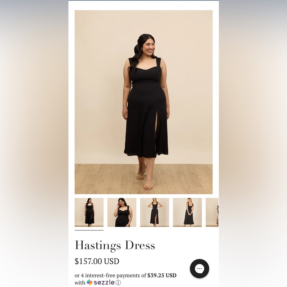 New With Tags- Park and Fifth Hastings Dress- Black Midi Dress